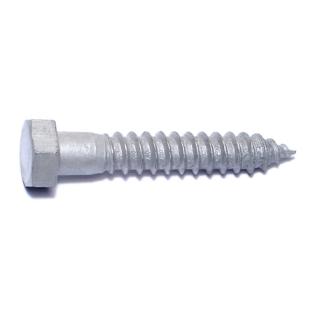 Midwest Fastener Lag Screw, 1/2 in, 3 in, Steel, Hot Dipped Galvanized Hex Hex Drive, 50 PK 05594